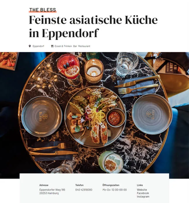 Bless Restaurant Hamburg — atmosphere