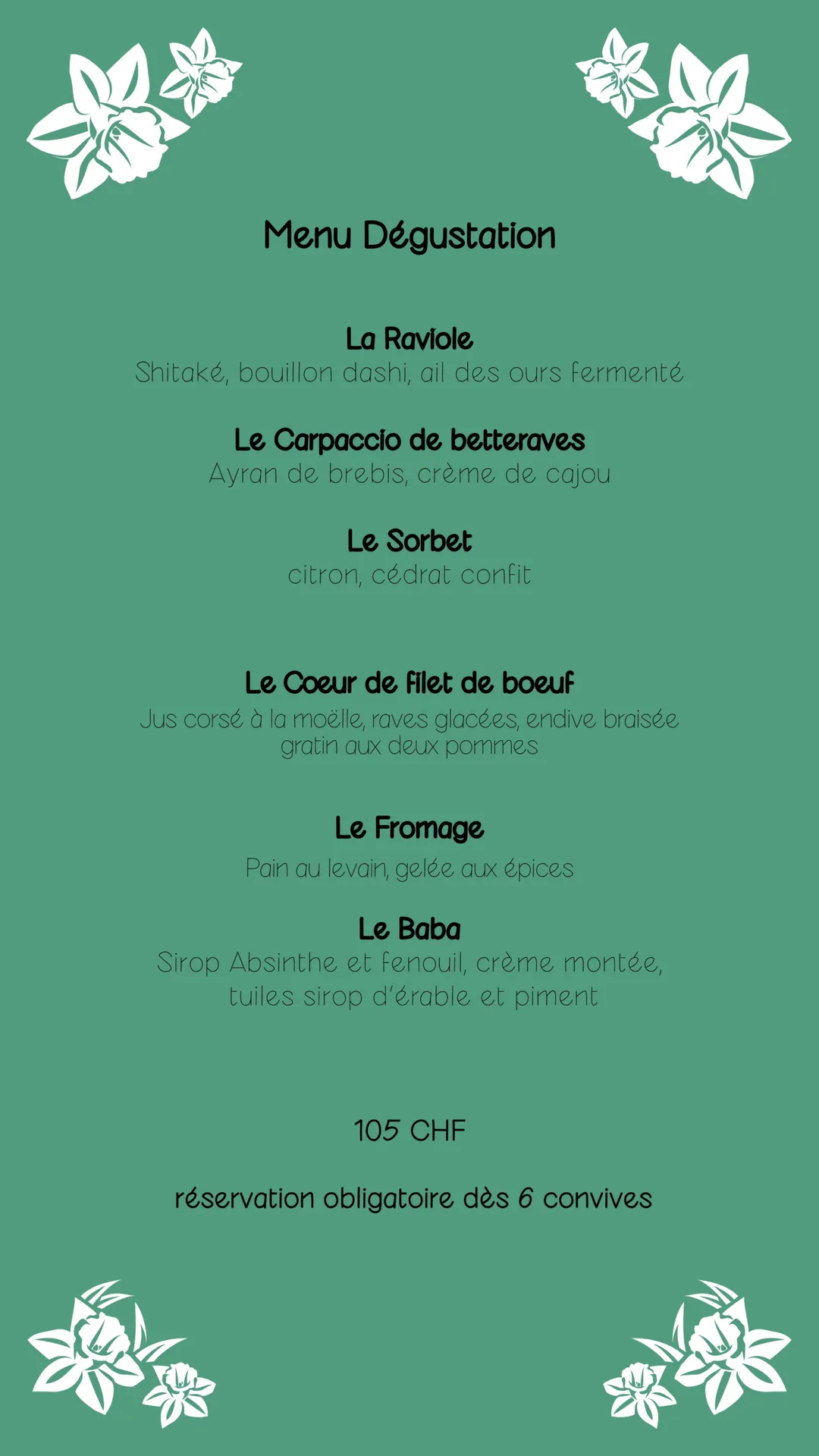 Auberge de la Cergniaulaz — food