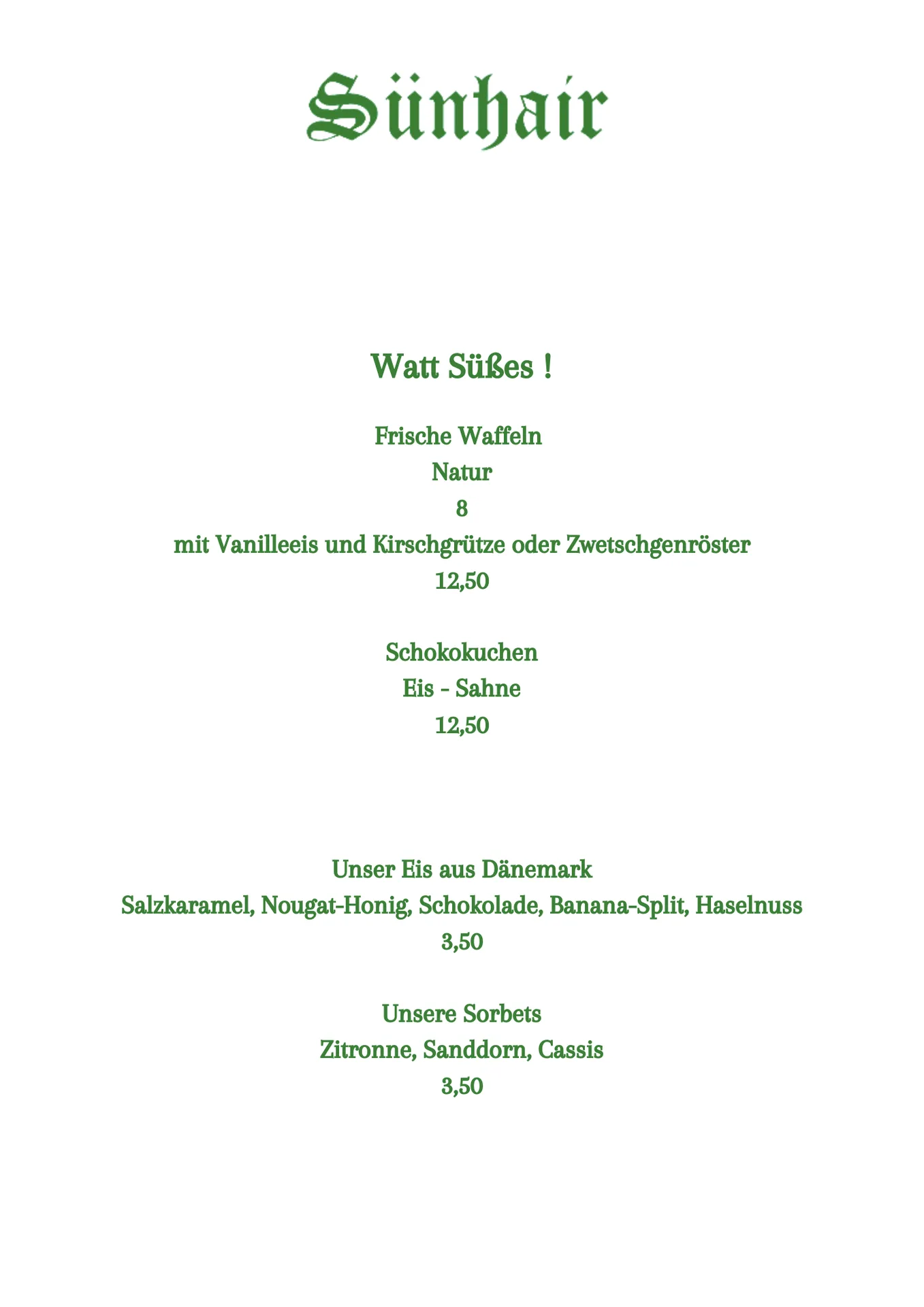 Restaurant Sünhair, Westerland