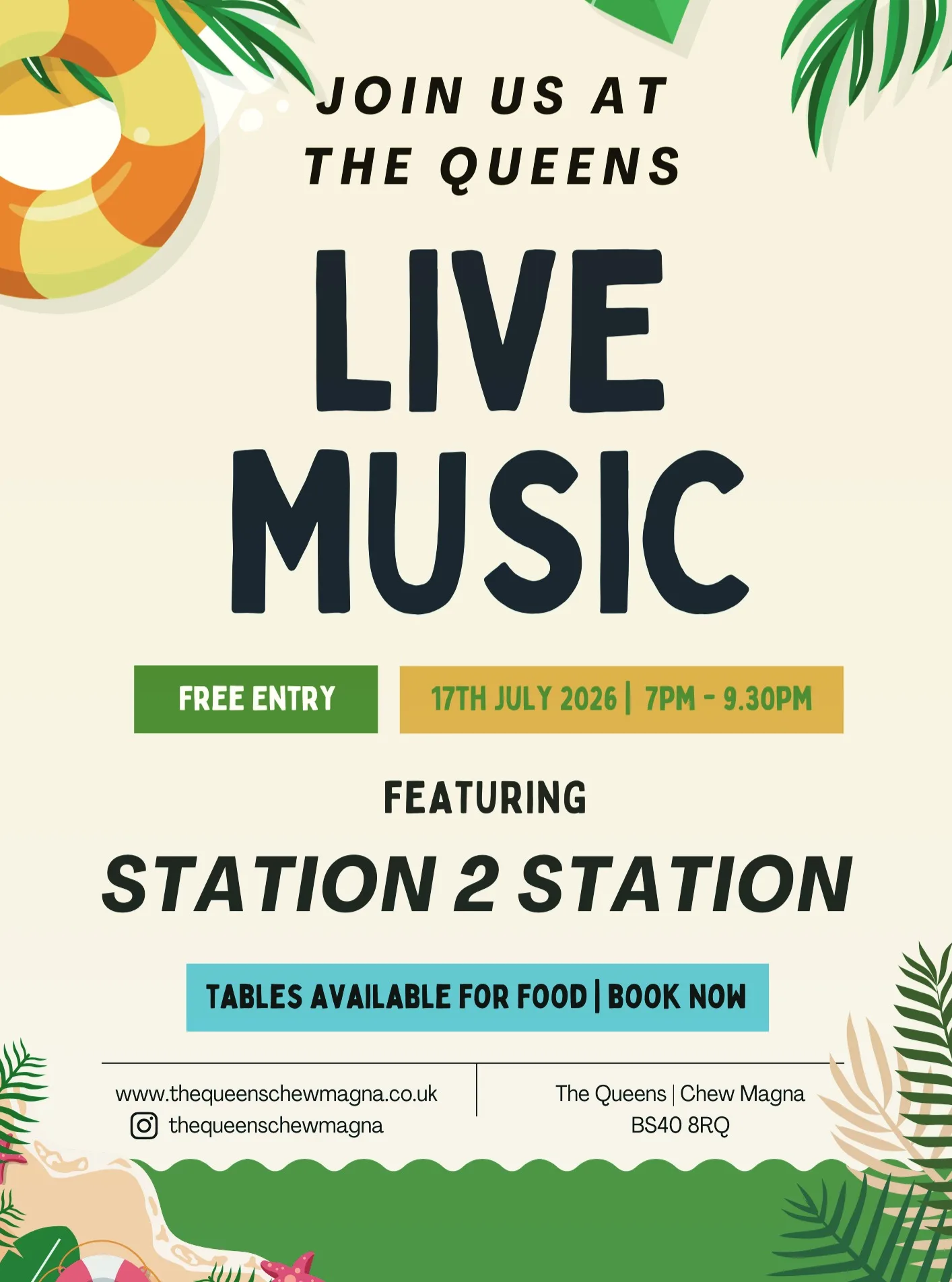 The Queens Chew Magna — food
