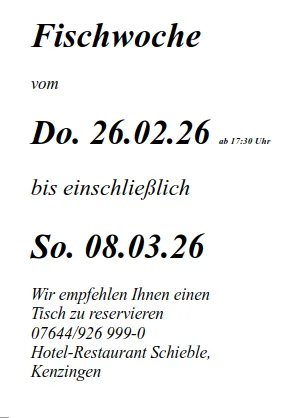 Restaurant Schieble, Kenzingen
