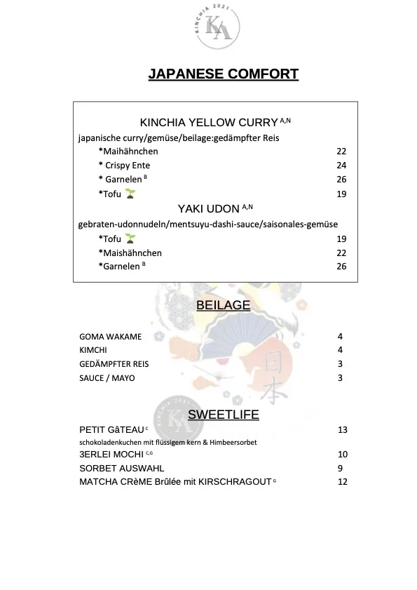 Kinchia Restaurant — food