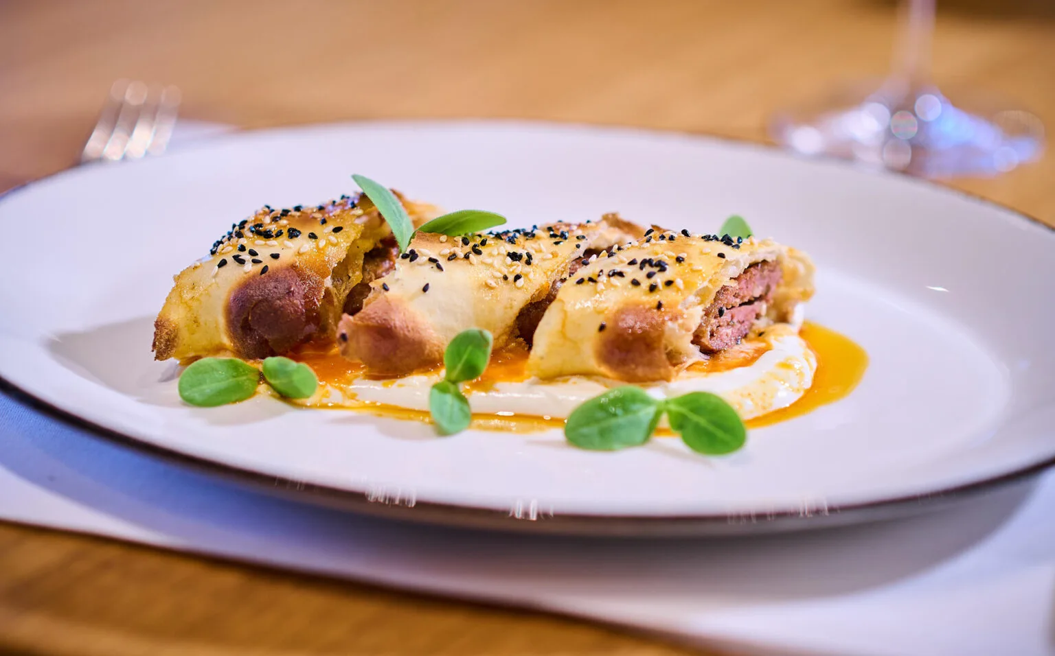 Restaurant tablo, Essen