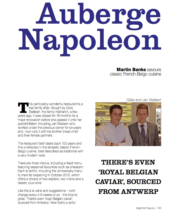 Auberge Napoleon — kitchen