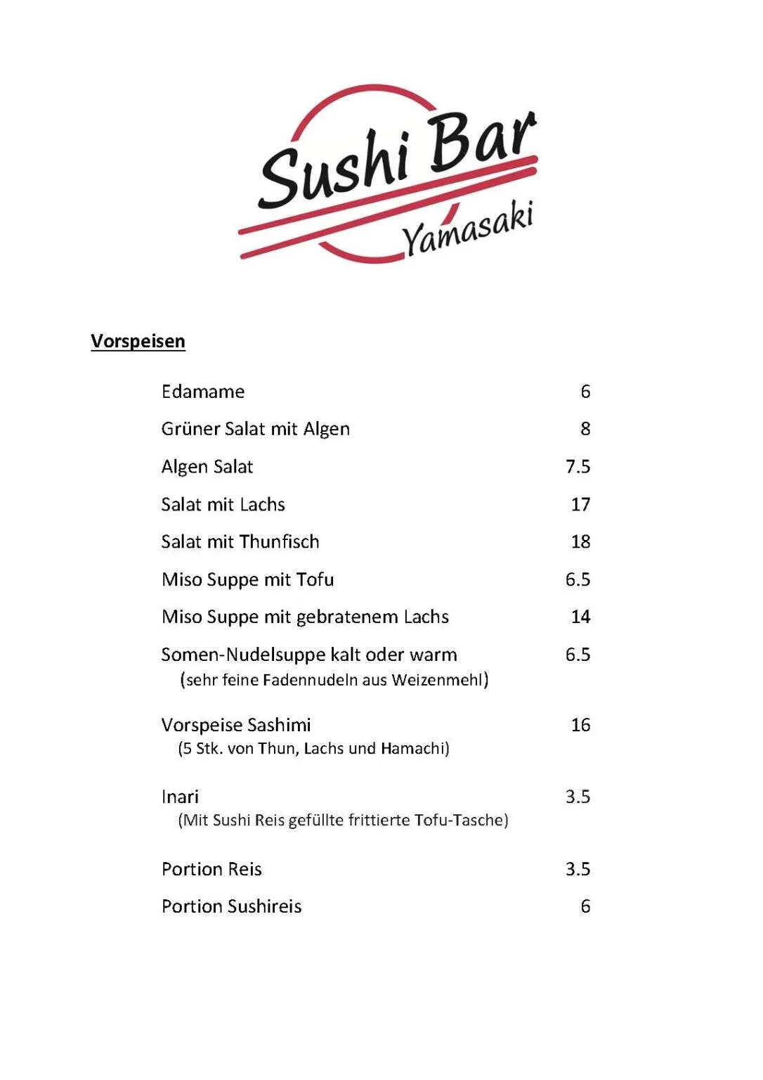 Yamasaki — food