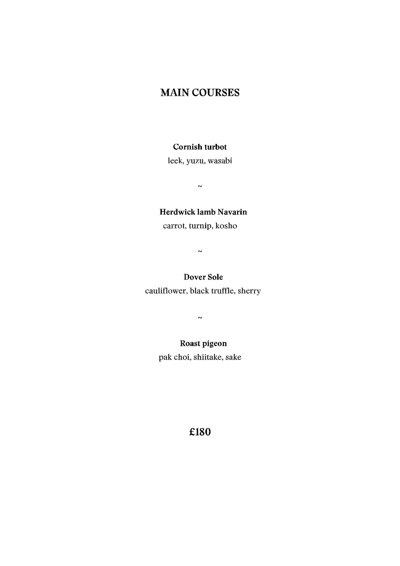Restaurant Gordon Ramsay — food