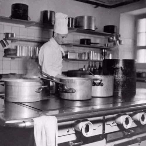 Chesa Grischuna — kitchen
