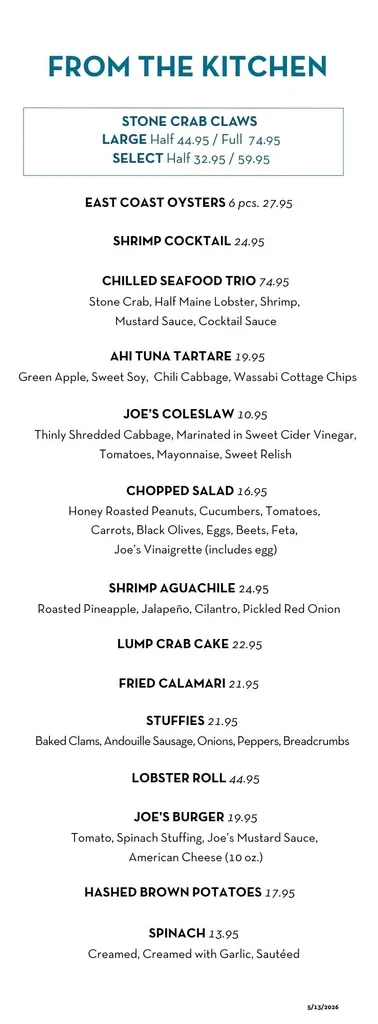 Joe's Stone Crab — food