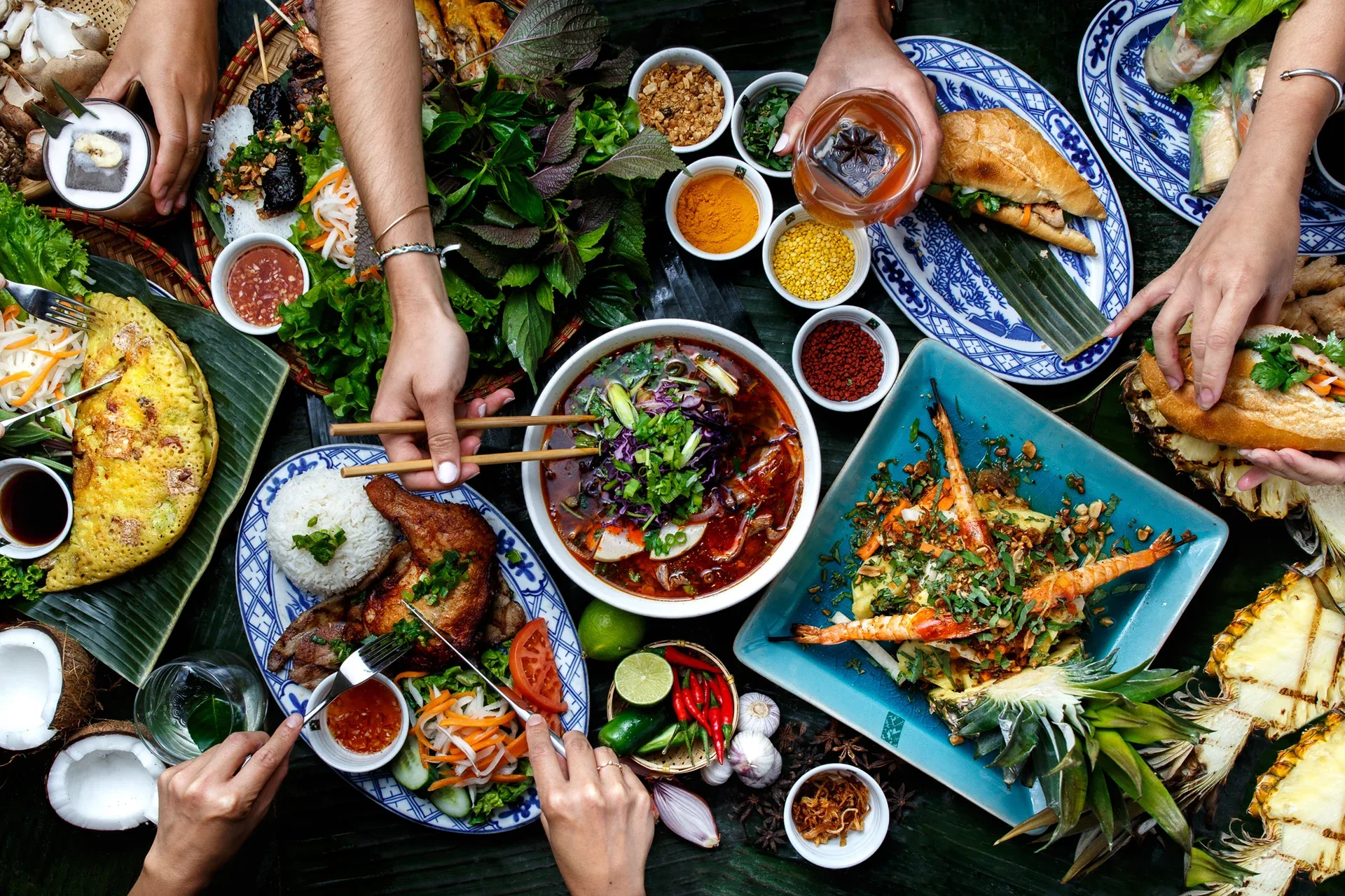 Anh and Chi — food