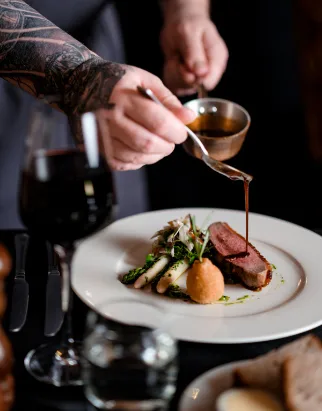 The Dungeon Restaurant at Dalhousie Castle — food