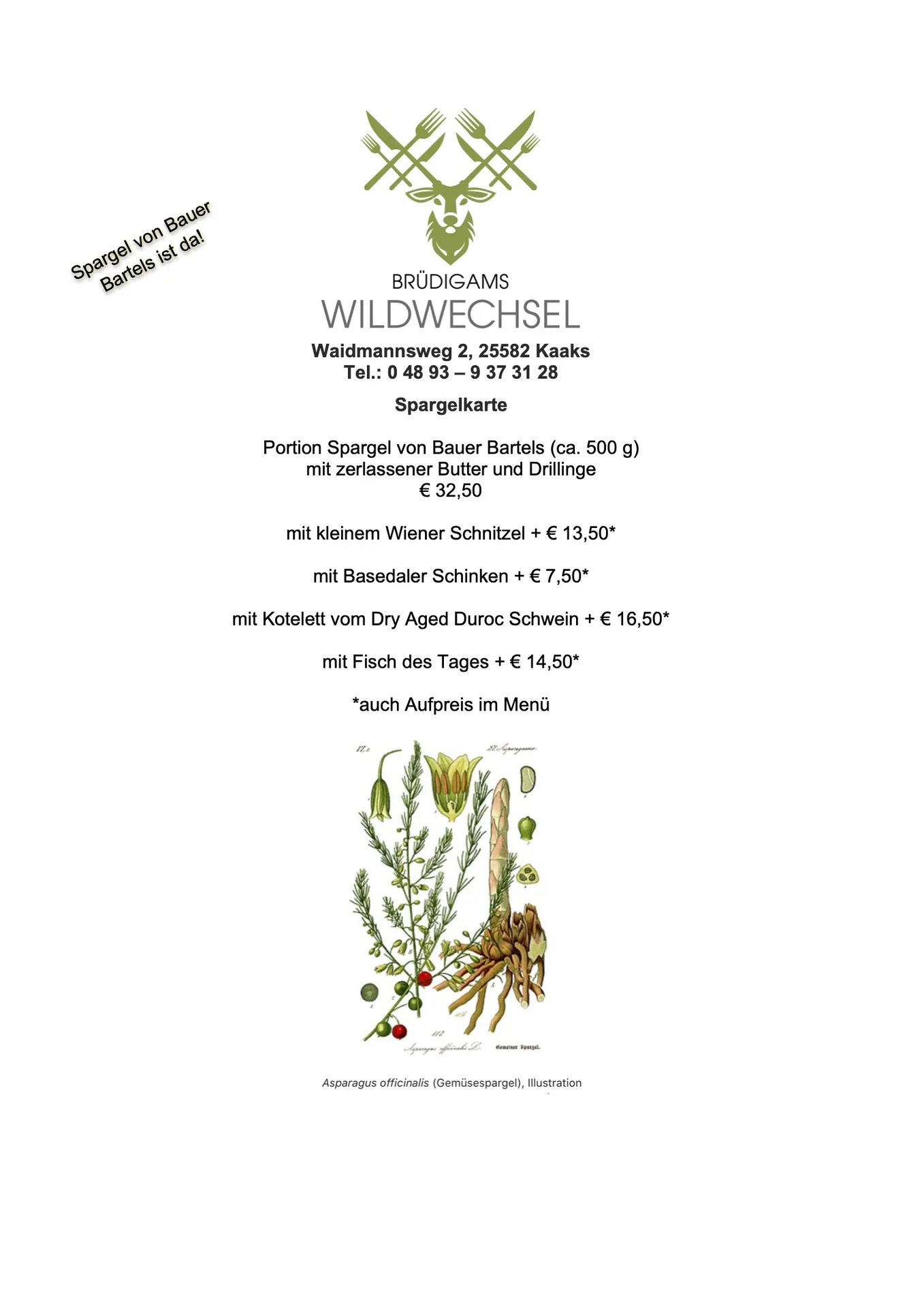 Brüdigams Wildwechsel — food