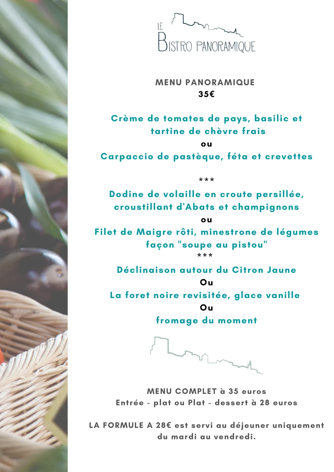 Les Maisons Du'O - Le Bistro Panoramique — food