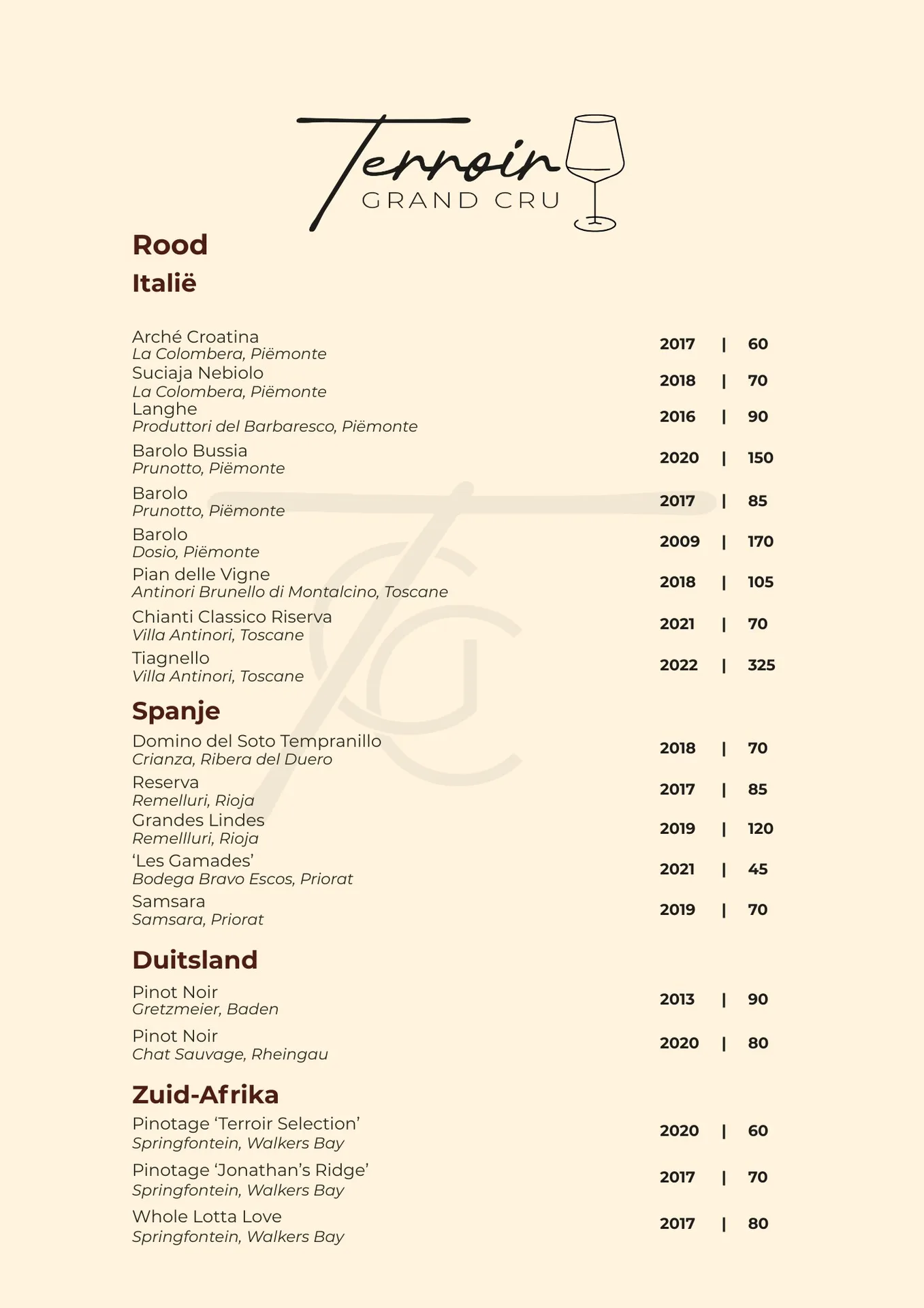 Restaurant Terroir Grand Cru — photo 17