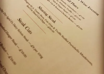 Crown and Anchor — food