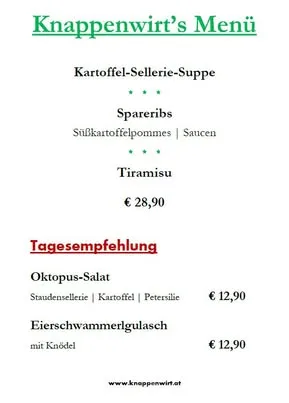 Knappenwirt — food