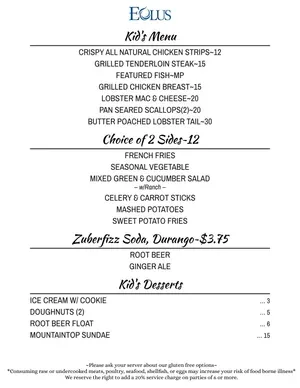 Eolus Bar & Dining — food