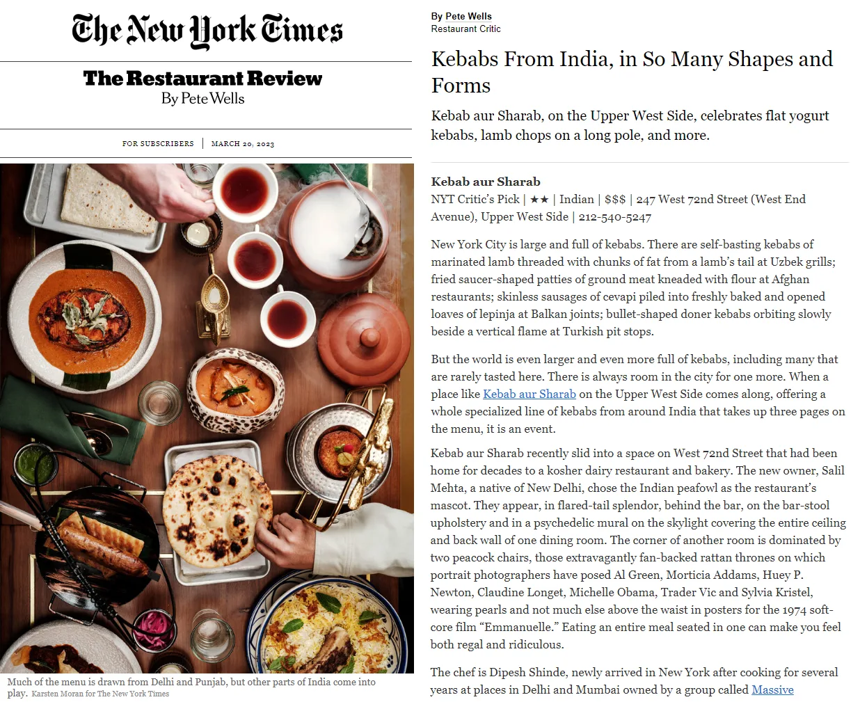Kebab aur Sharab — atmosphere