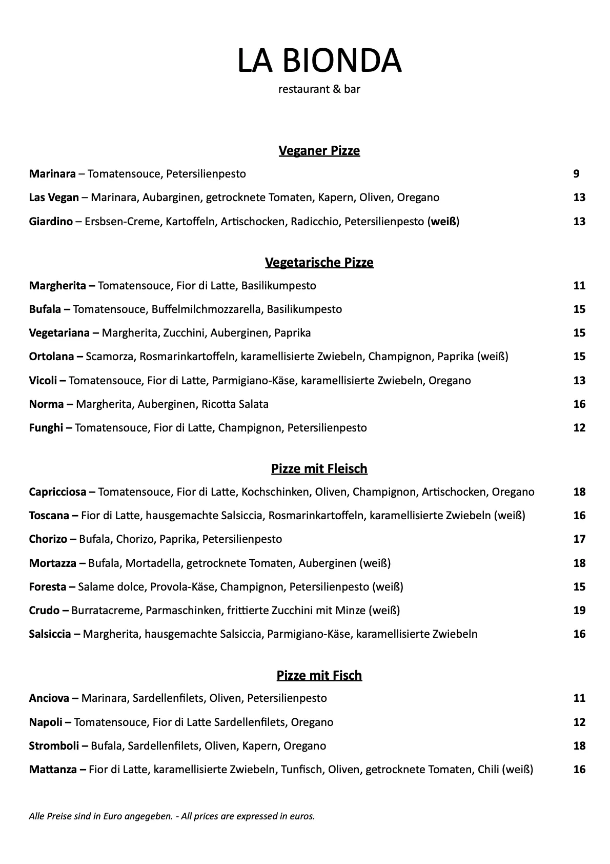 Fratelli La Bionda — drink