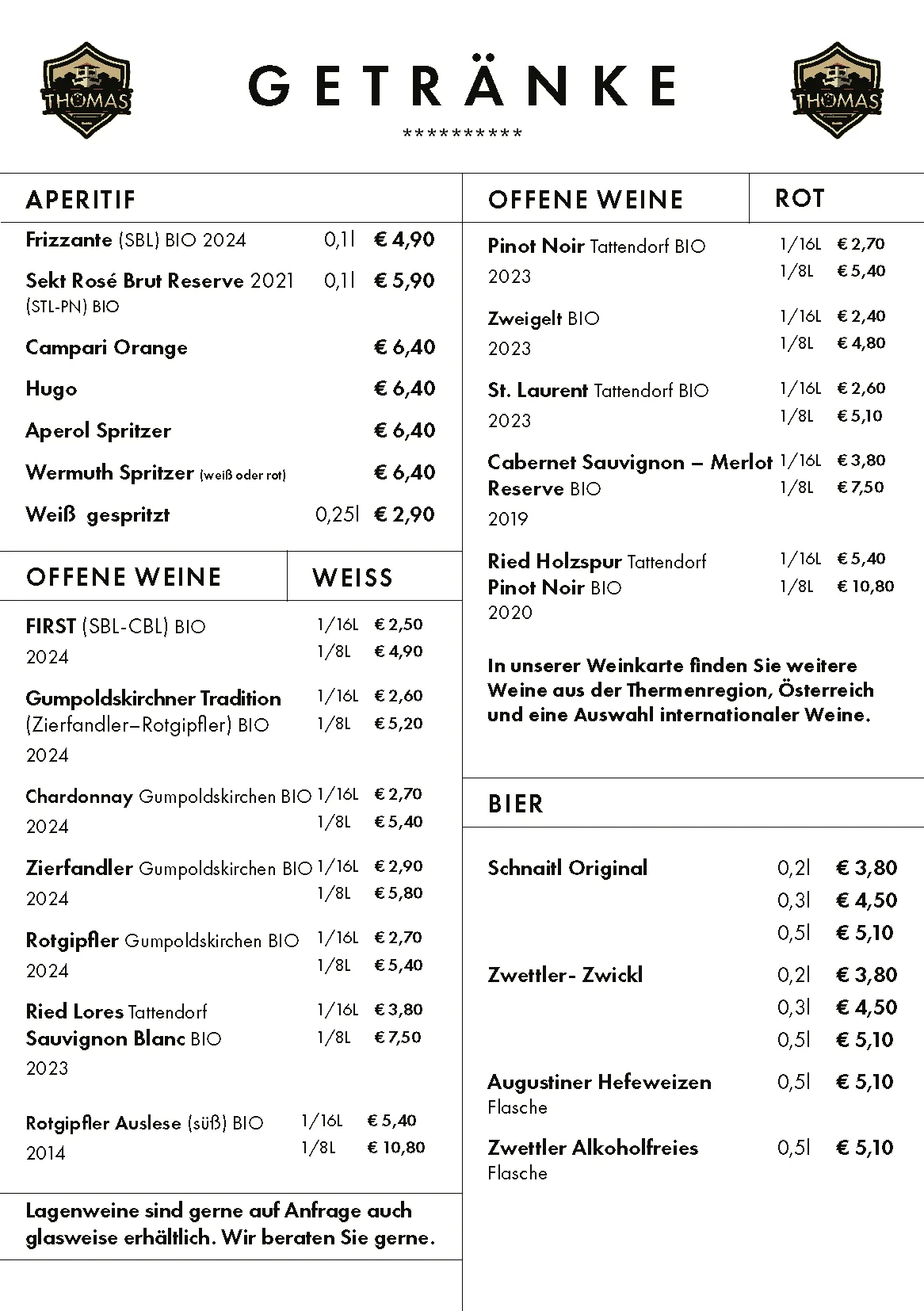 Thomas im Johanneshof — drink