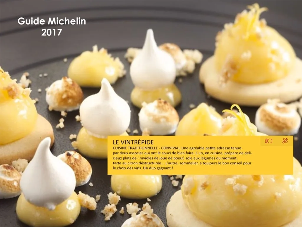 Le Vintrépide — food
