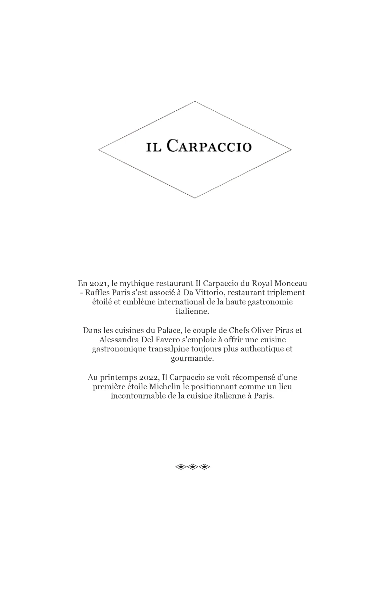 Il Carpaccio, Paris