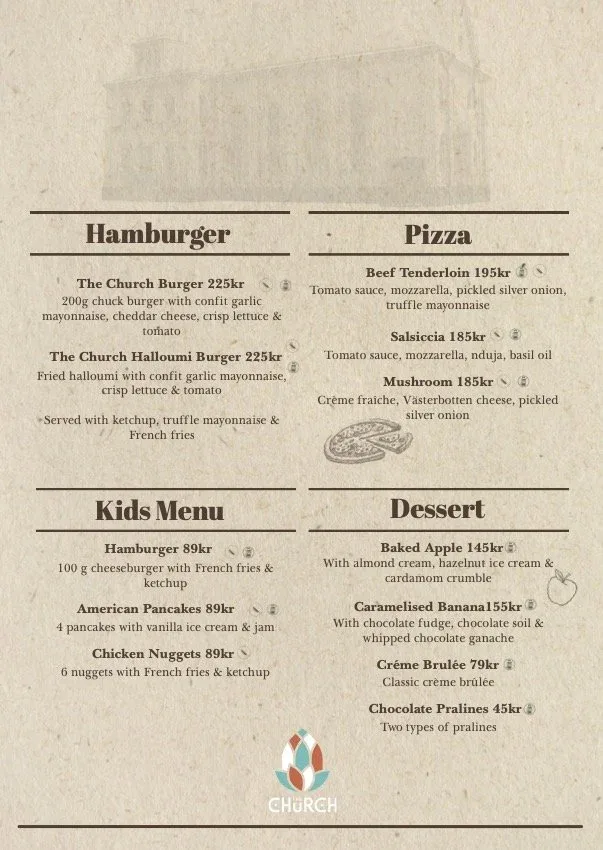The Church — food