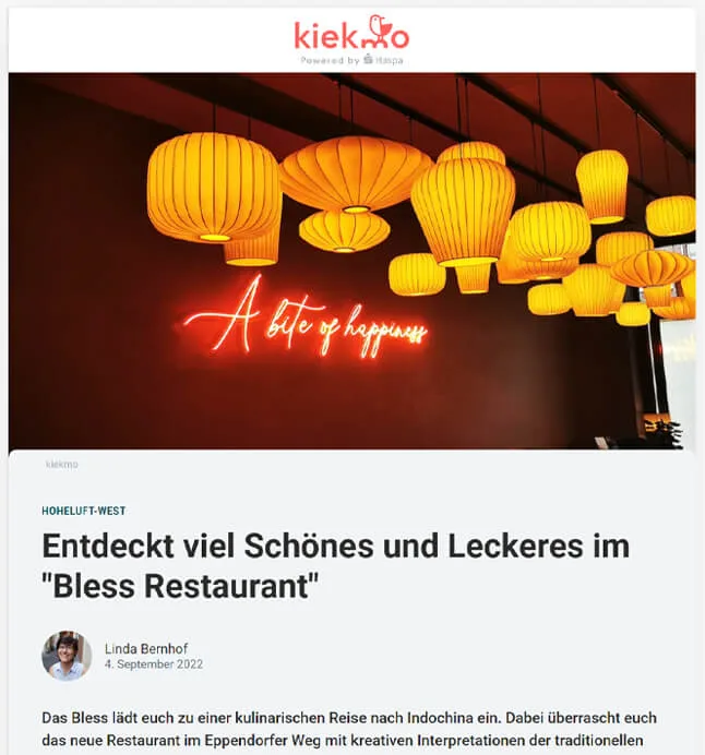 Bless Restaurant Hamburg — atmosphere