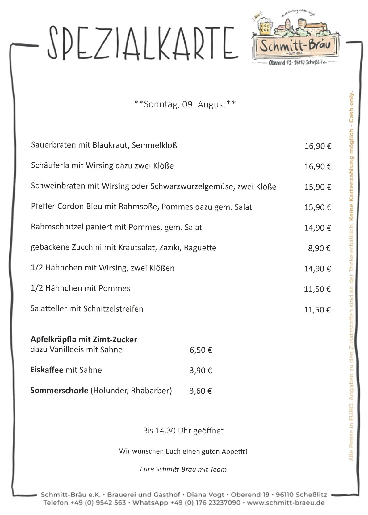 Restaurant im Schloss Burgellern — drink