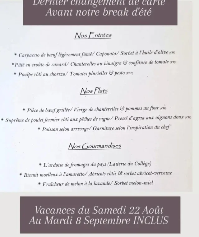 Restaurant de la Fontaine — food